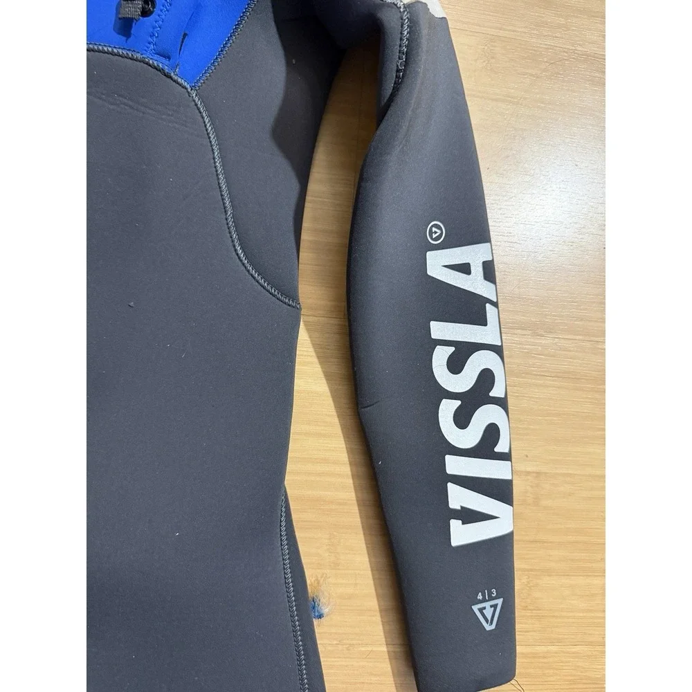 VISSLA 7 Seas Wetsuit Youth Boy Girl Kid Youth Size 14 Black Blue Fullsuit